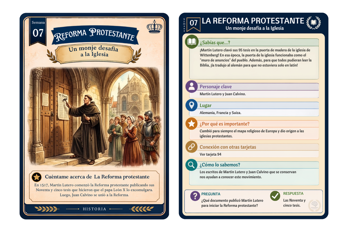 Flash cards de historia para imprimir en Español