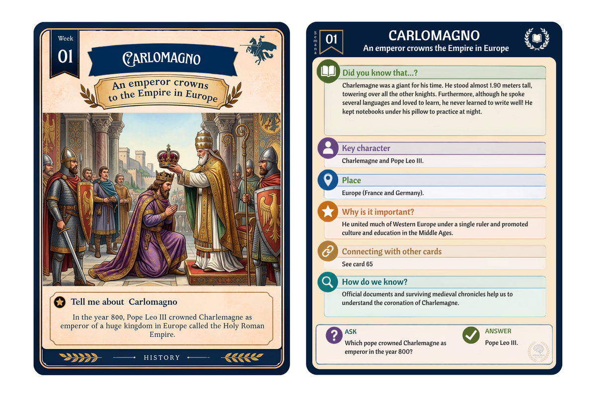 History Flashcards for Homeschool - English Version - Printable